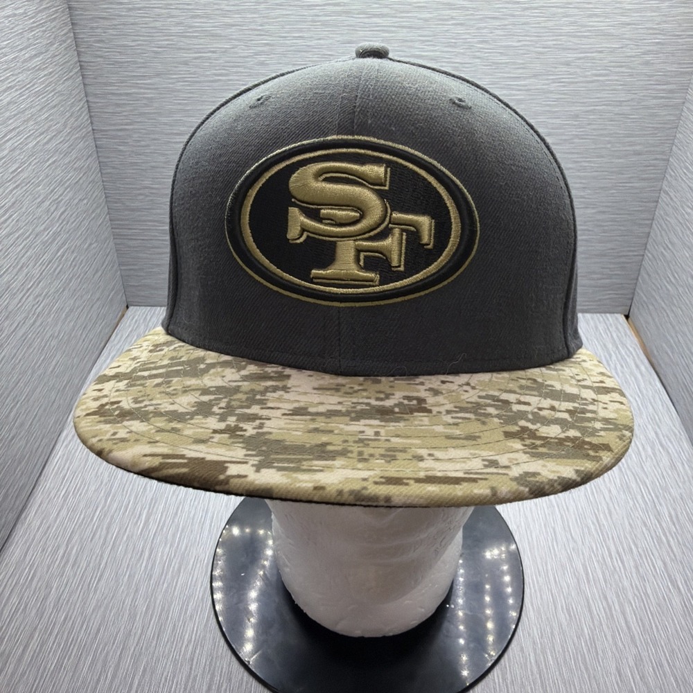 San Francisco 49ers New Era 59FIFTY Fitted Hat 7 1/8 Gray Camo Brim NFL
